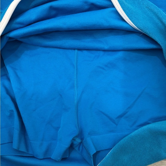 Aerie Blue Terry Cloth Skort with White Trim - Picture 3 of 3